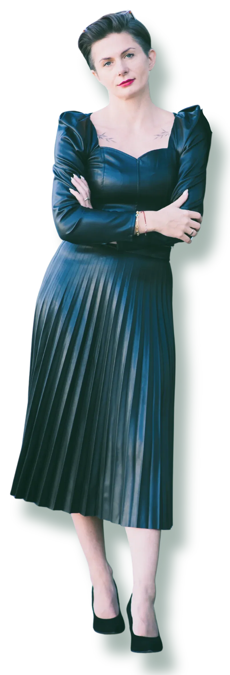 Małgorzata Jochaniak MJ businesswoman w czarnej sukience